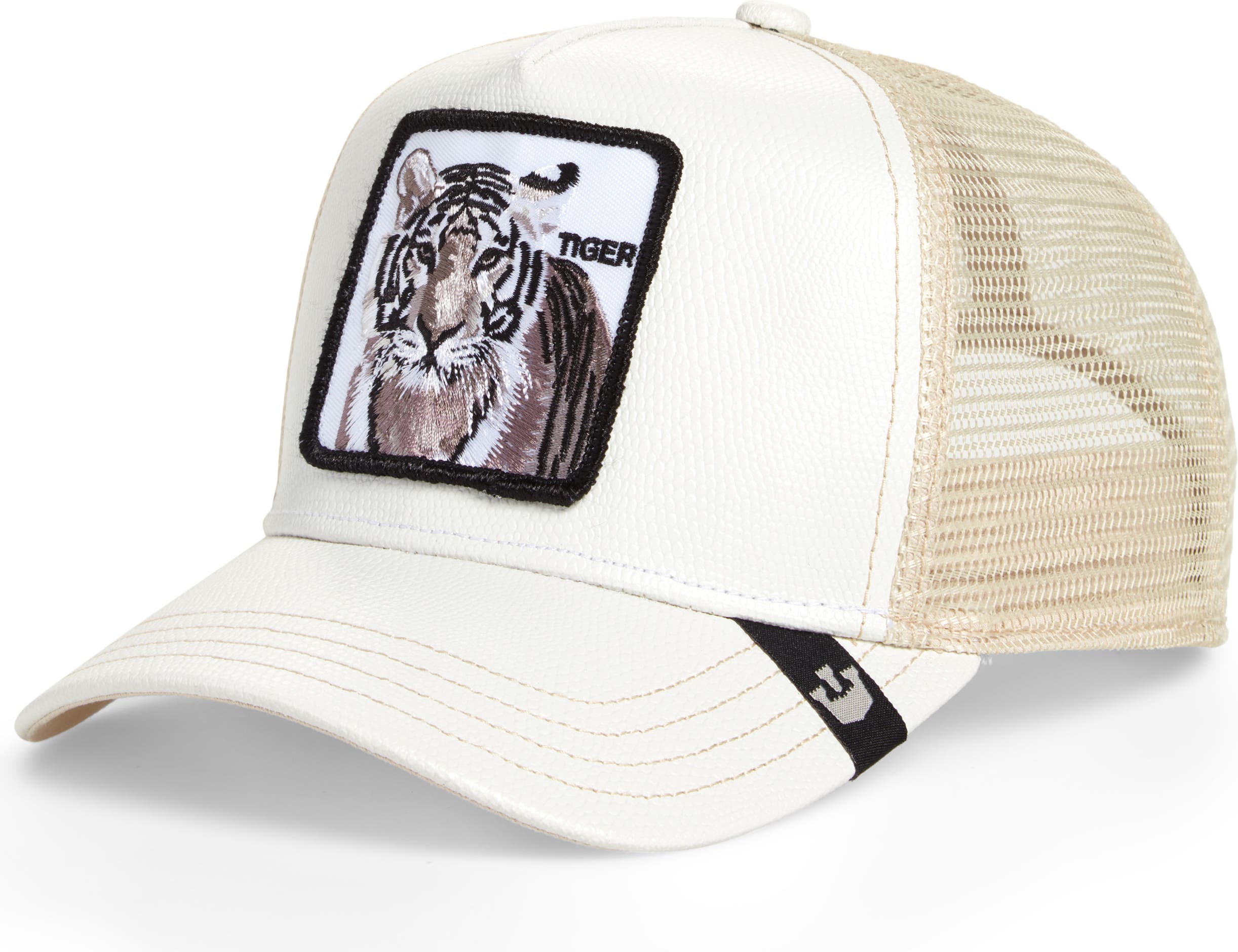 Funny White Tiger Trucker Hat 